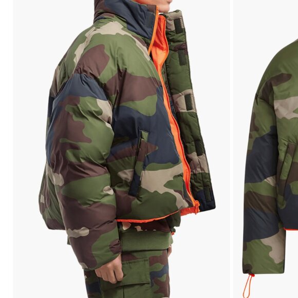 Ivy Park x Adidas Reversible Puffy Coat Parka Oversized Jacket / Size L - Picture 4 of 15